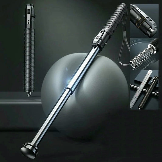 Automatic Self-Defense Hiking Stick with Ergonomic Handle – Compact Trekking Pole for Safety and Stability