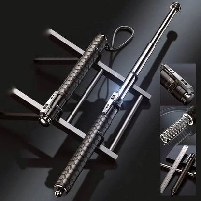 Automatic Self-Defense Hiking Stick with Ergonomic Handle – Compact Trekking Pole for Safety and Stability