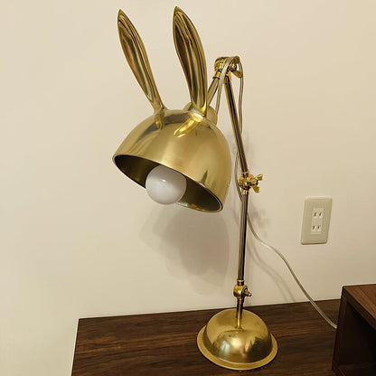 HareLuxe – Golden Rabbit Eared Table Lamp