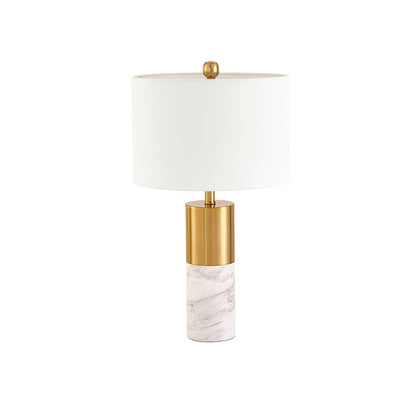 StoneRadiance - Elegant Table Lamp with Marble Base and Modern Lines
