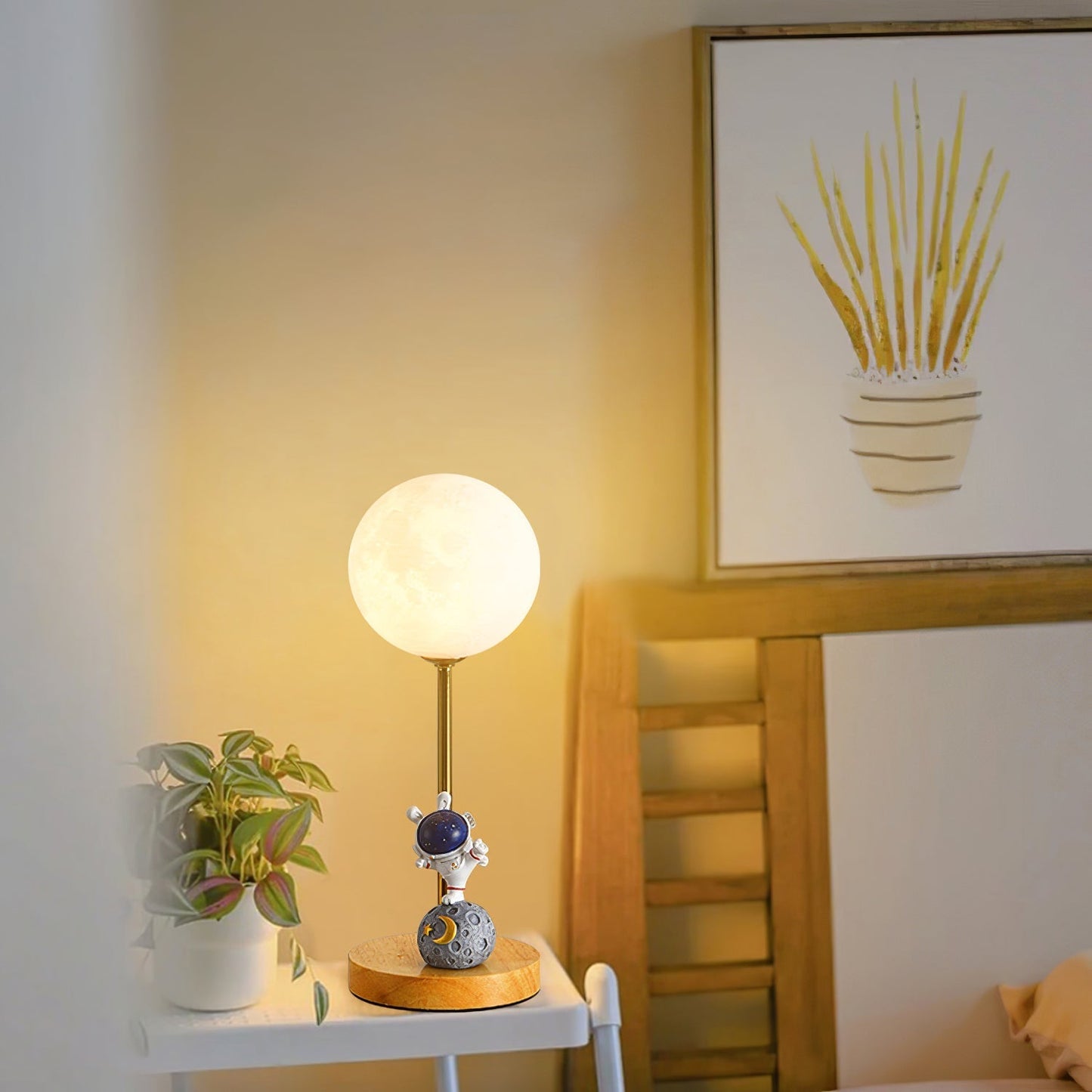 MoonGlow - Creative Table Lamp with Moon Shape and LED Light
