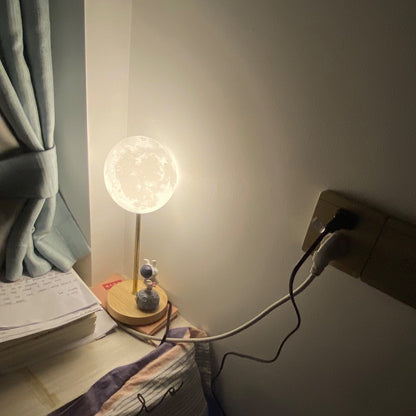MoonGlow - Creative Table Lamp with Moon Shape and LED Light