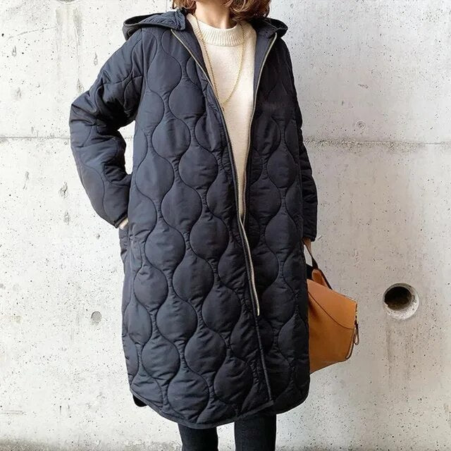 Helena | Stylish Lightweight Long Puffer Coat - Effortless Warmth & Modern Style