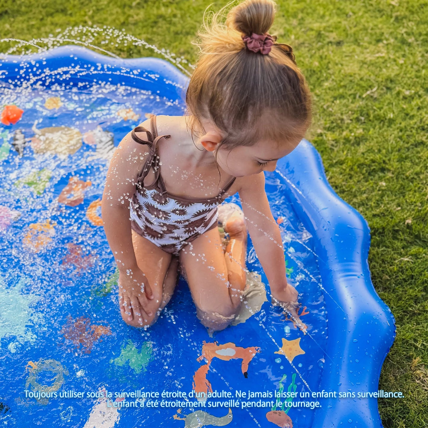 XL 150 cm Tapis de jeu aquatique pour enfants