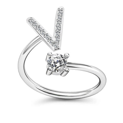Personalized Initial Ring – Elegant and Custom Silver Jewelry