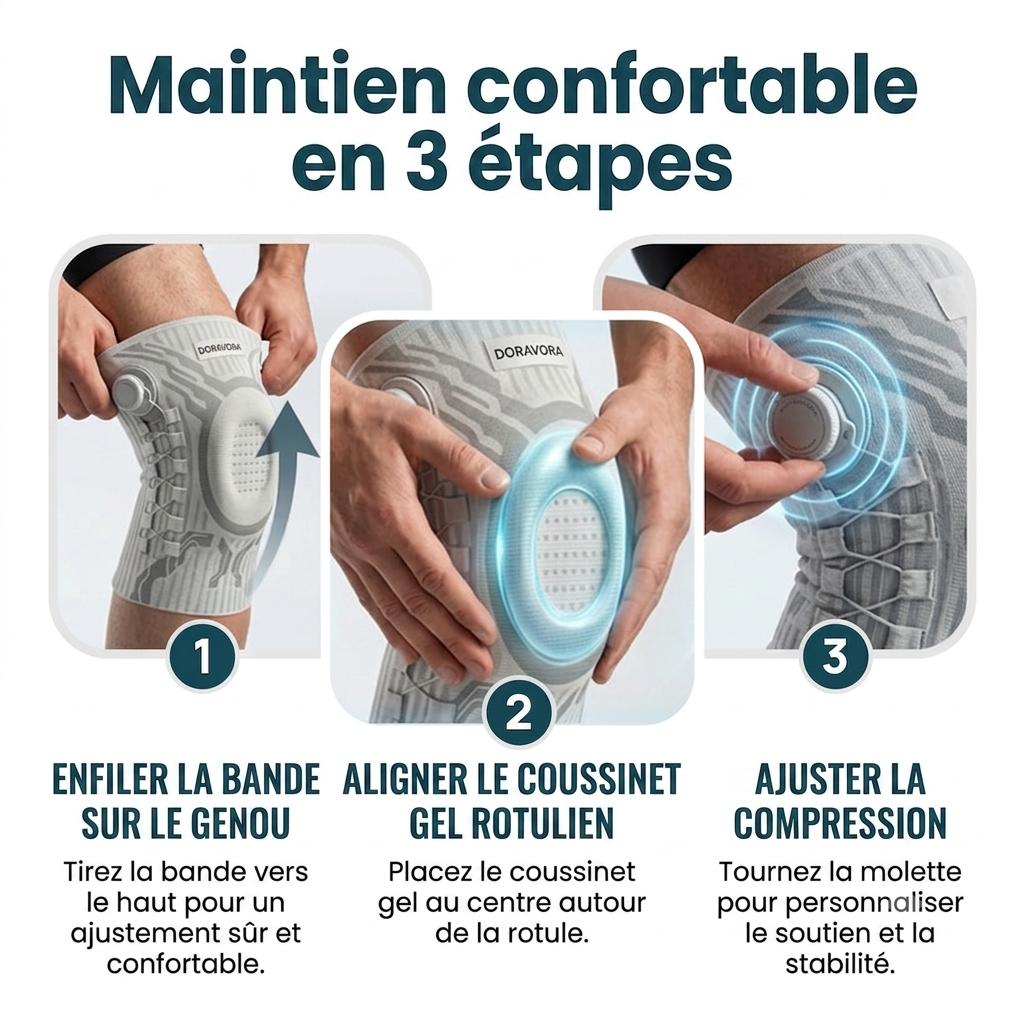 Genouillère Orthopédique de Maintien et de Compression