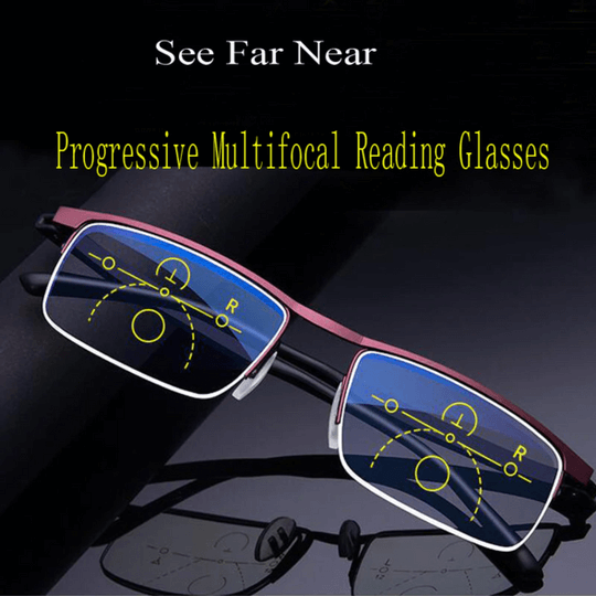 Smart German Progressive Glasses – Multifocal Intelligent Reading & Distance Eyewear