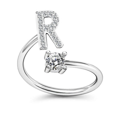 Personalized Initial Ring – Elegant and Custom Silver Jewelry