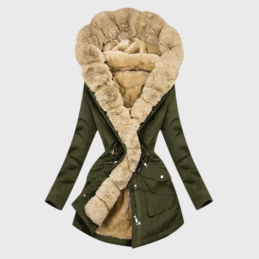 Gira Women's Winter Jacket | Oversized Fur Collar