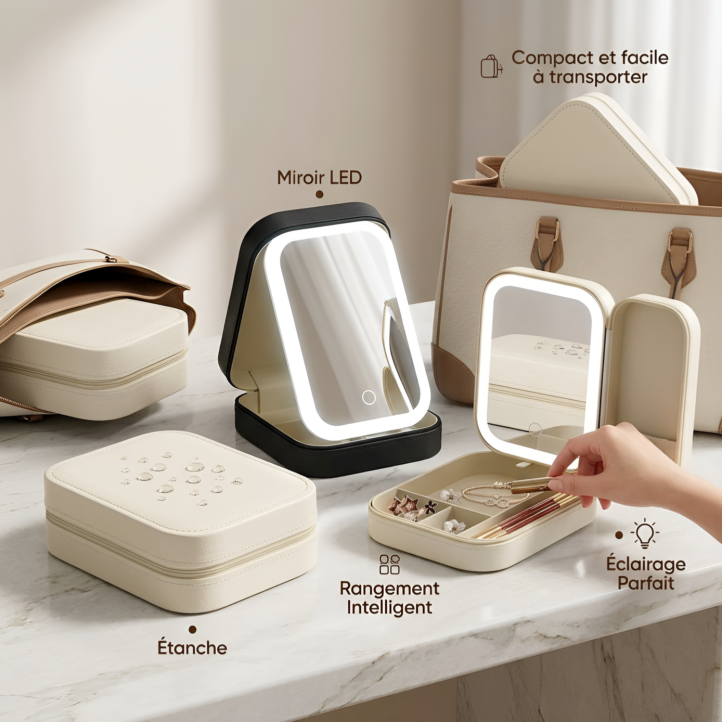 Dernier Jour -50% | GlamCase™ Trousse de Maquillage LED