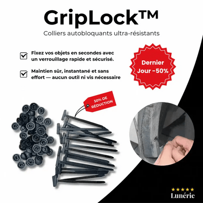 Dernier Jour -50% | GripLock™ Colliers autobloquants ultra-résistants