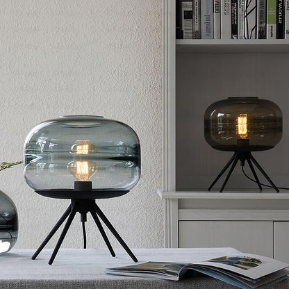 GlowJar - LED Table Lamp with Glass Housing and Warm Glow