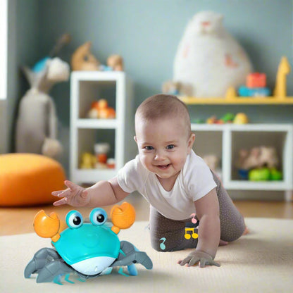 CrawlBuddy™ Crabe Interactif Rampant | Encourage Bébé à Ramper en S'Amusant
