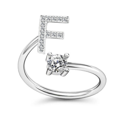 Personalized Initial Ring – Elegant and Custom Silver Jewelry