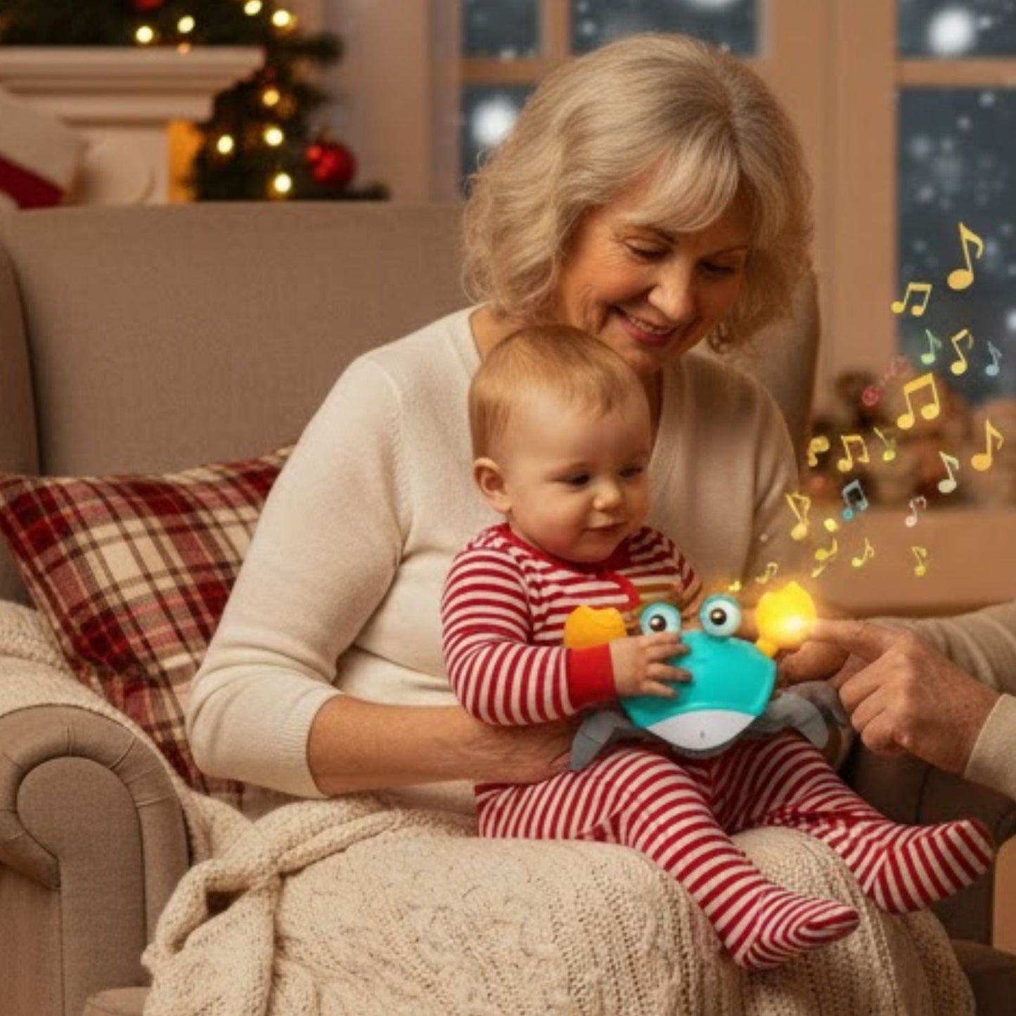 CrawlBuddy™ Crabe Interactif Rampant | Encourage Bébé à Ramper en S'Amusant