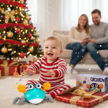 CrawlBuddy™ Crabe Interactif Rampant | Encourage Bébé à Ramper en S'Amusant