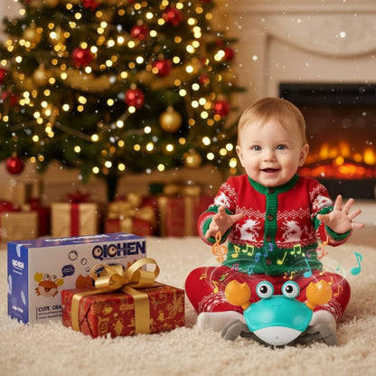 CrawlBuddy™ Crabe Interactif Rampant | Encourage Bébé à Ramper en S'Amusant