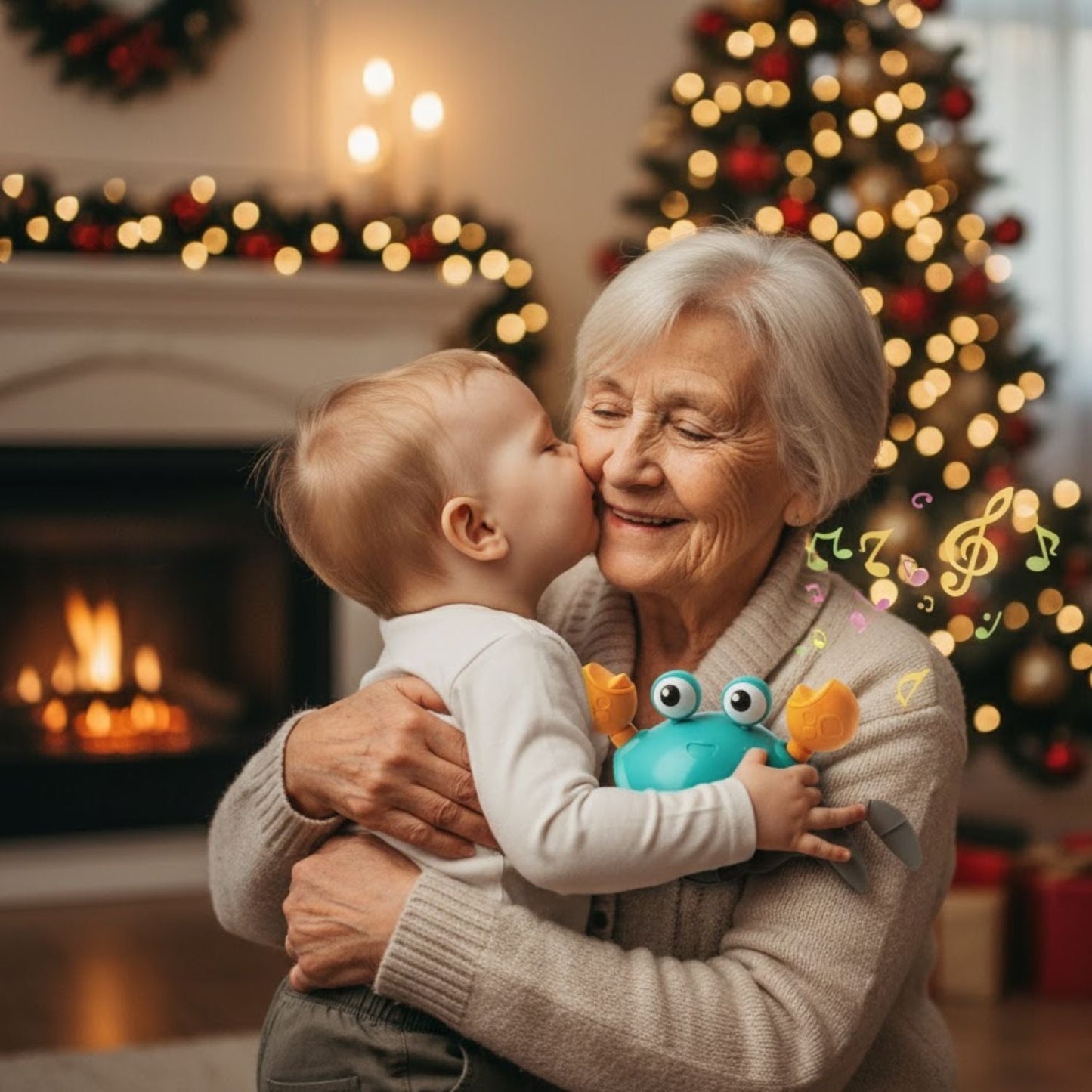 CrawlBuddy™ Crabe Interactif Rampant | Encourage Bébé à Ramper en S'Amusant
