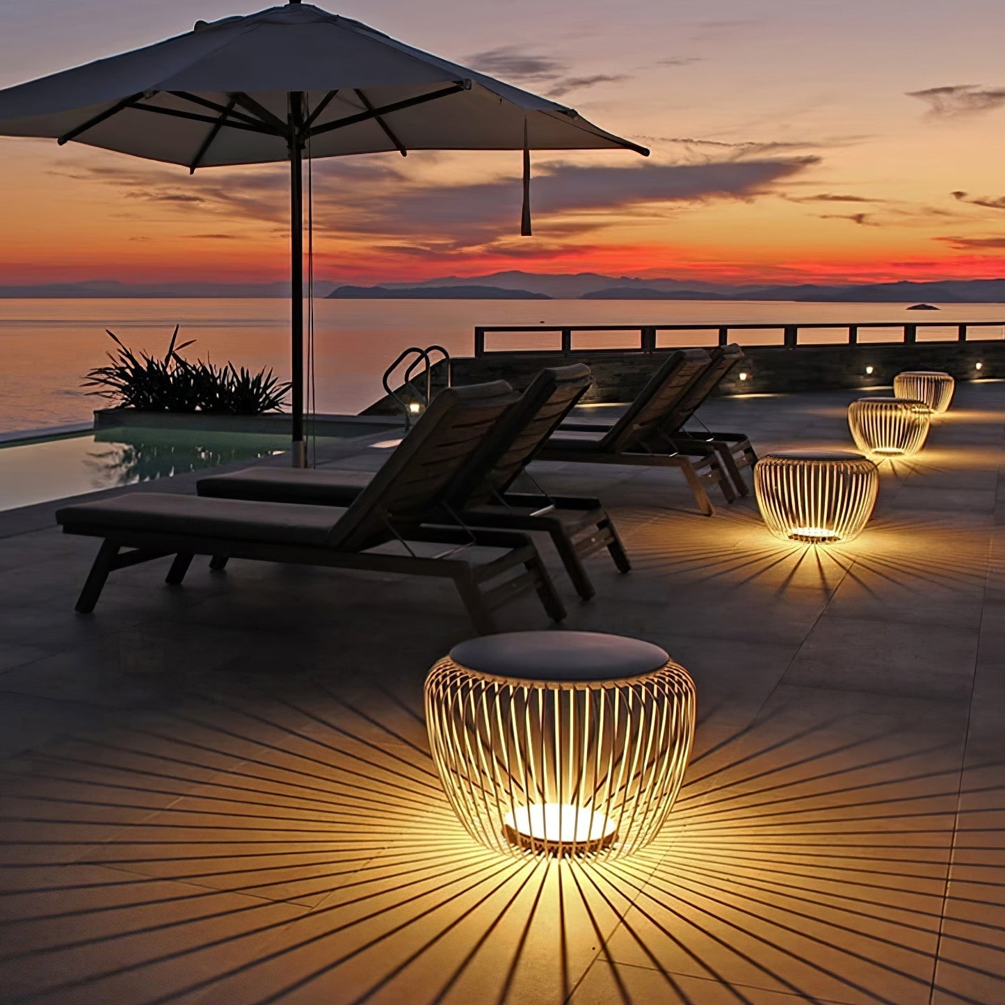 EcoGlow - Sleek Table Lamp with Garden-Ready Features