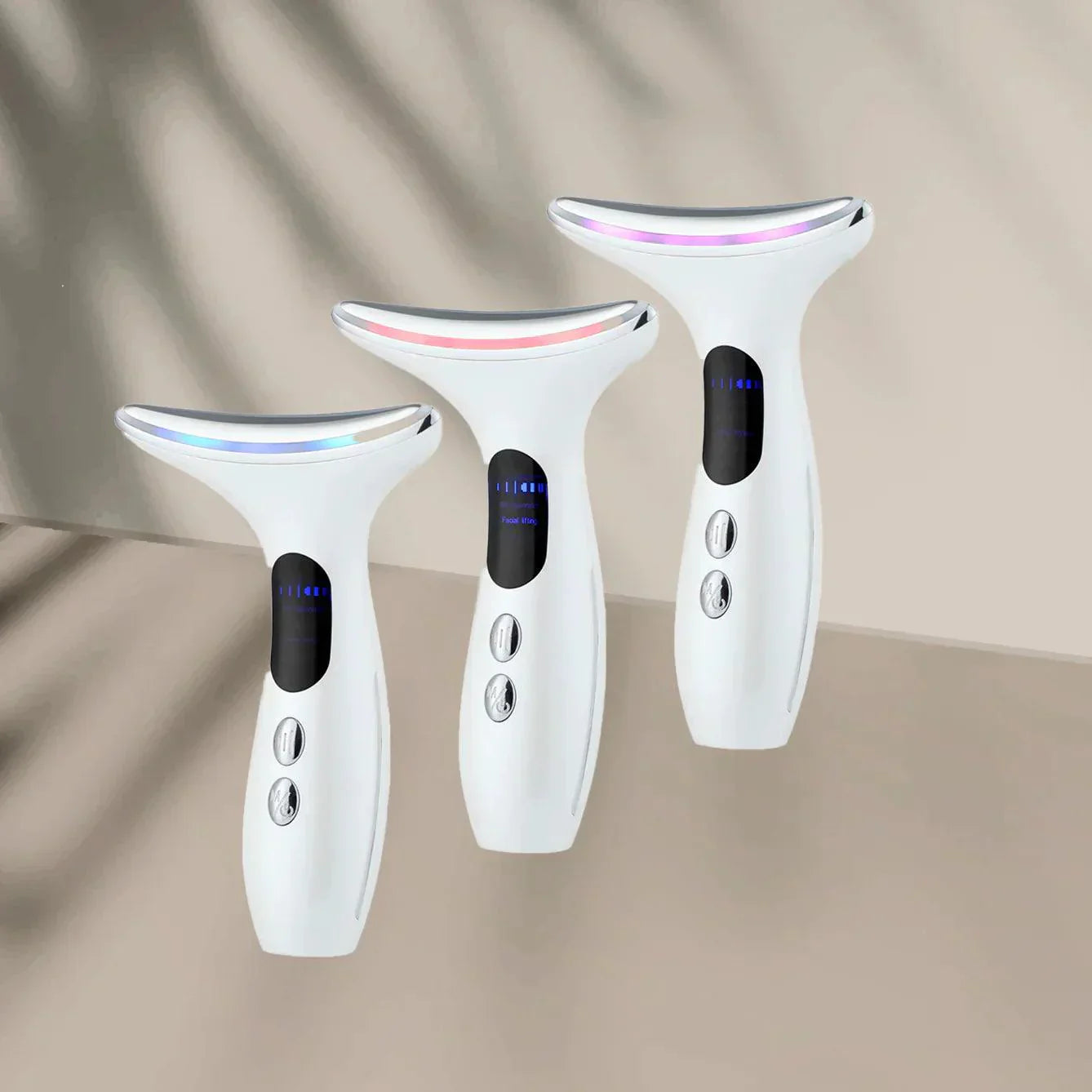Microcurrent Handset | 6-in-1 Facial Skin Care Device | EMS + LED Light Therapy | Rechargeable