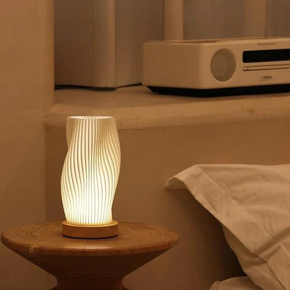 CalmGlow – Elegant Wave Table Lamp
