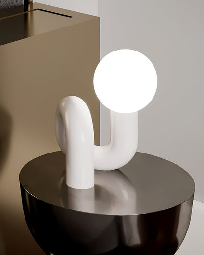 SpiralGlow – Elegant Resin and Glass Table Lamp
