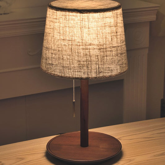 NobleGlow - Walnut & Textile Desk Lamp