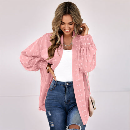 Zelitha – Textured Open-Front Cardigan
