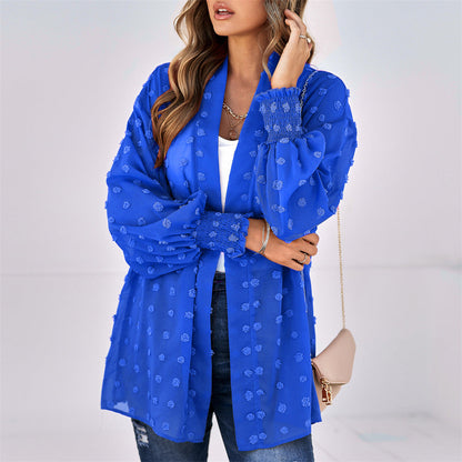 Zelitha – Textured Open-Front Cardigan