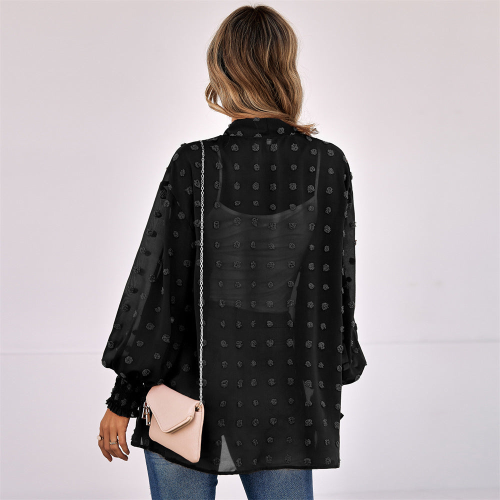 Zelitha – Textured Open-Front Cardigan