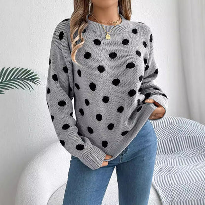 Nathalie – Polka Dot Knit Sweater