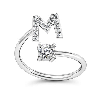 Personalized Initial Ring – Elegant and Custom Silver Jewelry