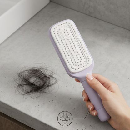 Dernier Jour -50% | EasyPull™ Brosse à Cheveux Auto-Nettoyante