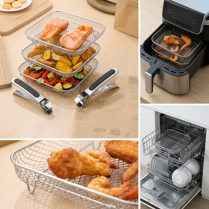 Dernier Jour -50% | AirNest™ Paniers Empilables pour Friteuse à Air