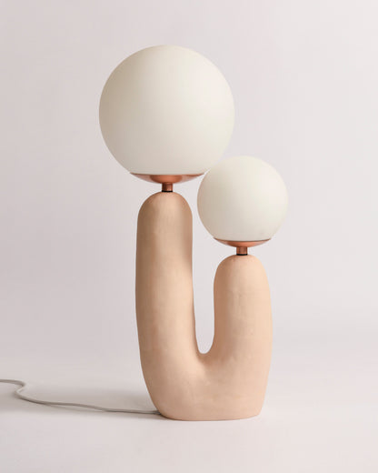 ClearLume – Sleek Glass and Resin Table Lamp