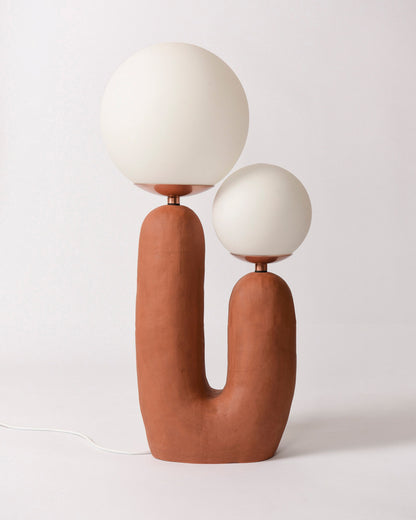 ClearLume – Sleek Glass and Resin Table Lamp