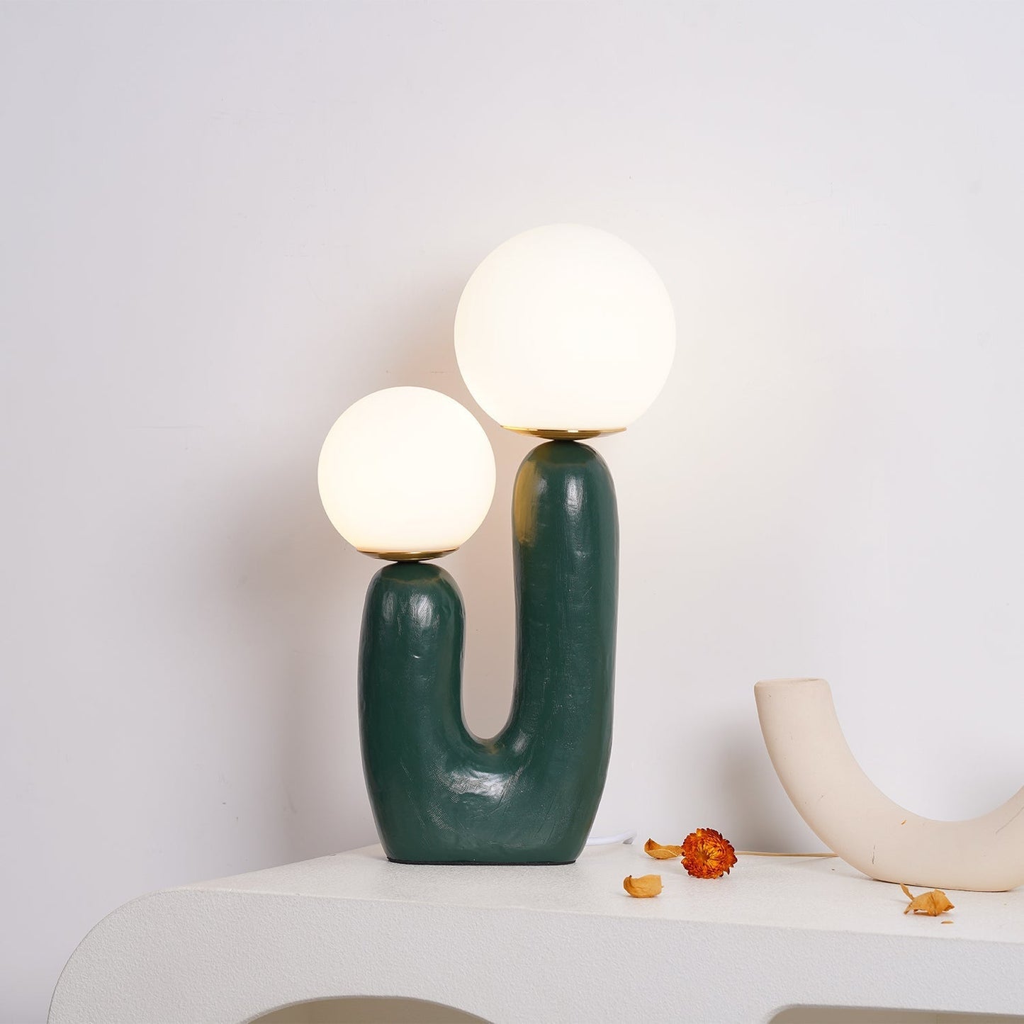 ClearLume – Sleek Glass and Resin Table Lamp
