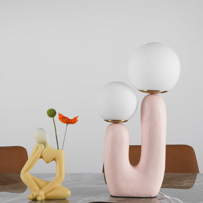 ClearLume – Sleek Glass and Resin Table Lamp