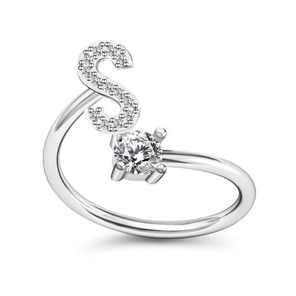 Personalized Initial Ring – Elegant and Custom Silver Jewelry