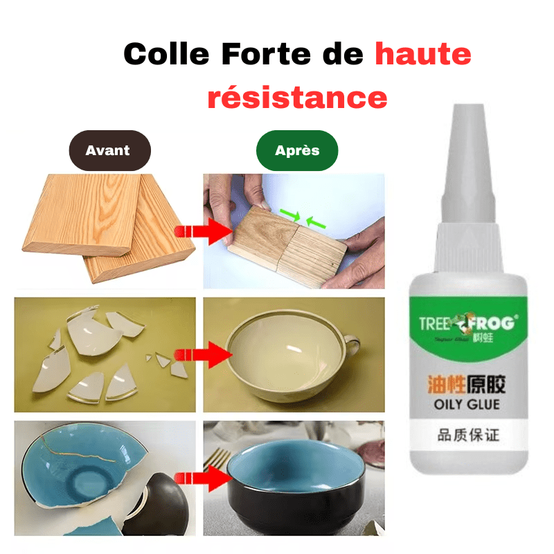 Super colle universelle, colle instantanée puissante pour résine, céramique, métal, verre