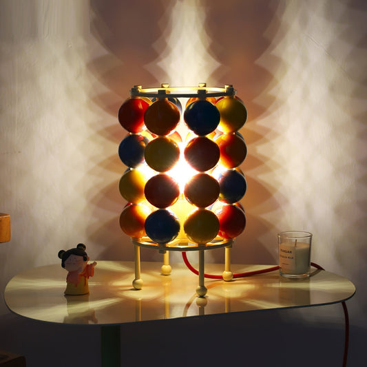 GlazeGlow - Table Lamp with Shiny Ball and Gentle Lighting