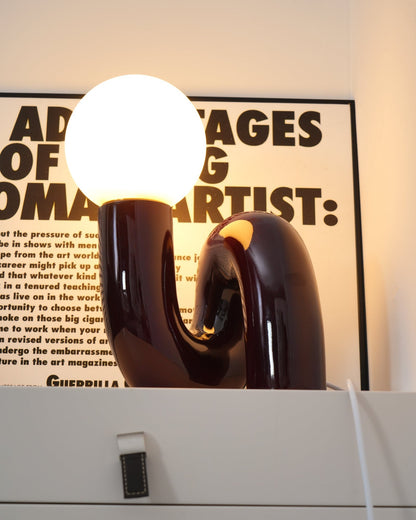 SpiralGlow – Elegant Resin and Glass Table Lamp