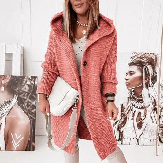 Comfortable Knitted Long Cardigan | Elodie