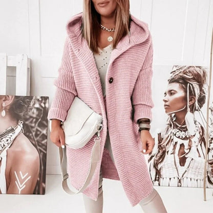 Comfortable Knitted Long Cardigan | Elodie