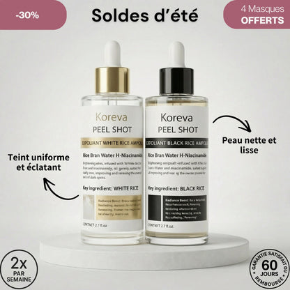 RiceGlow™ Duo Exfoliant Coréen au Riz | Peau Lisse & Éclatante