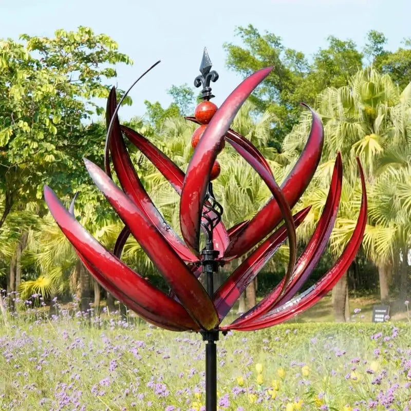 Harlow Wind-Driven Kinetic Art Sculpture - Elegant Metal Garden Spinner
