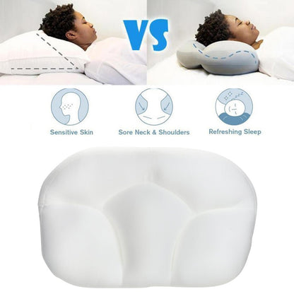 Memory Foam Pillow | Breathable Neck Support Cushion with Contoured Design