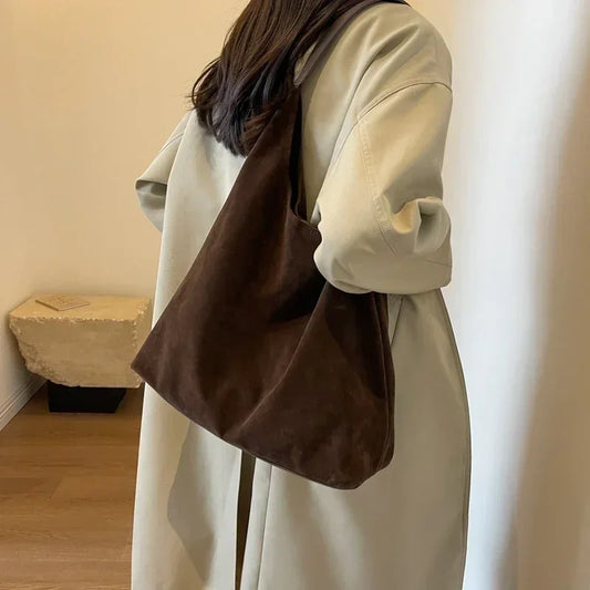 Nora Suede Tote – Soft and Stylish Everyday Handbag