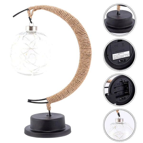 GlowLuna - Warm Glass Lunar Lamp