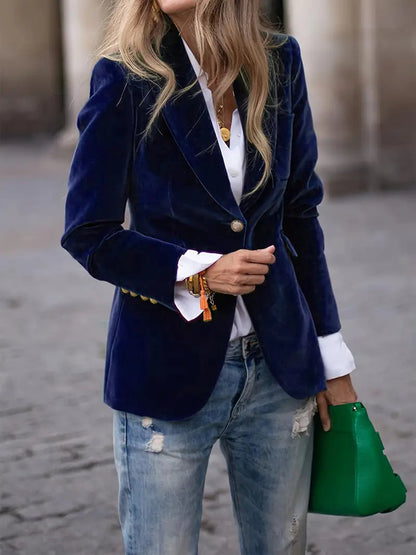 Selene Blazer | Soft Velvet Finish | Tailored Fit